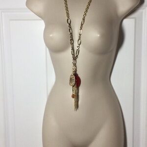 Chicos Long Tassel Necklace